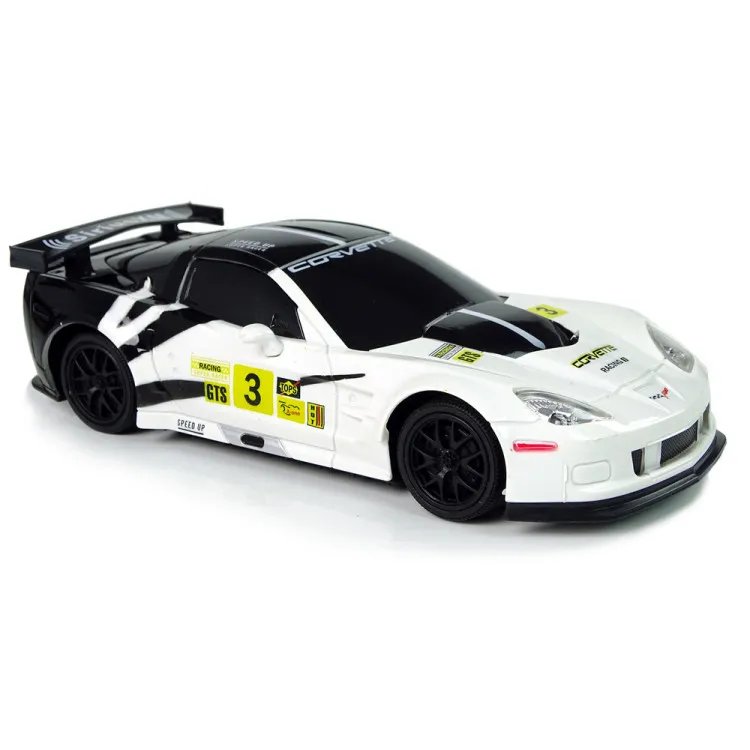 Samochód sportowy R/C 1:24 Corvette C6.R białe reflektory 2.4 G Zabawki sterowane radiowo