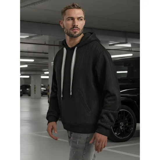Men's black hooded jumper Race Hooded jumpers