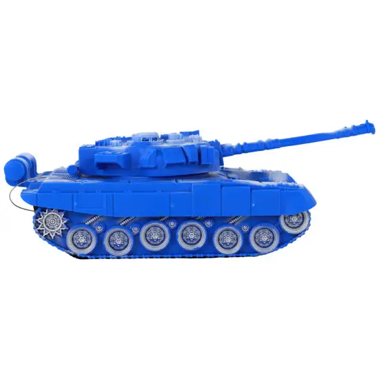 R/C tankas Nuotoliniu būdu valdomi žibintai garsas mėlyna 1:18 27MHz Radijo bangomis valdomi žaislai