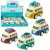 Camper van with gear and moving roof luggage