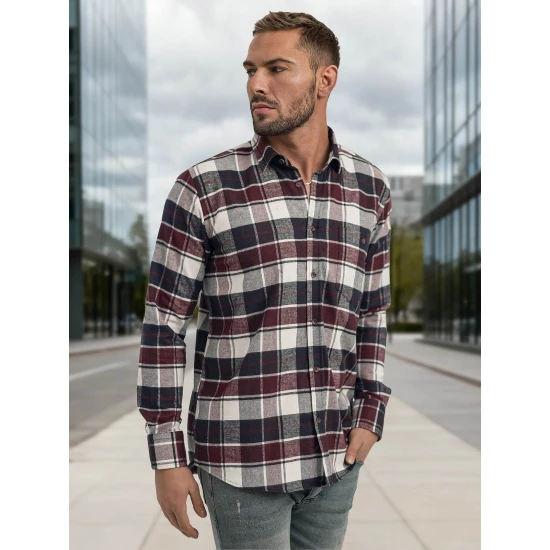 Vyriški bordo languoti marškiniai Marino Marškiniai