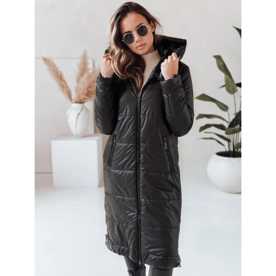 Moteriška ilga juodos spalvos striukė Orvit Moteriškos striukės