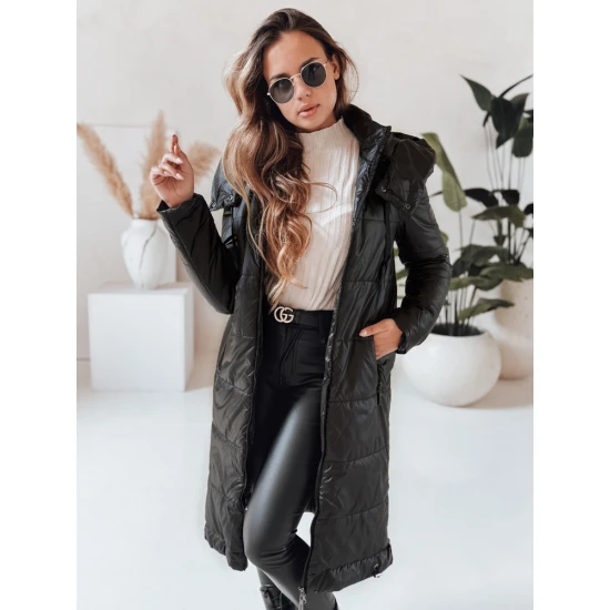 Moteriška ilga juodos spalvos striukė Orvit Moteriškos striukės