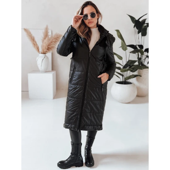 Moteriška ilga juodos spalvos striukė Orvit Moteriškos striukės