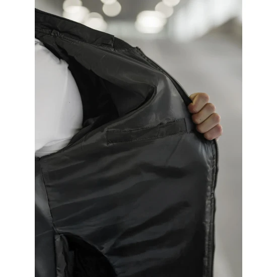 Juoda vyriška striukė su gobtuvu Lator JS/8M986/392