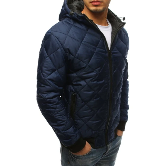 Vyriška pavasarinė - rudeninė striukė tamsiai mėlynos spalvos Karl Rudeninės / Pavasarinės