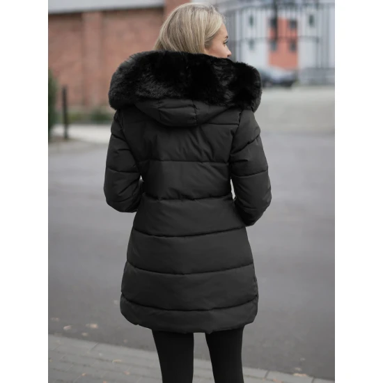 Moteriška juodos spalvos paltas Stel JS/16M9099/392Z