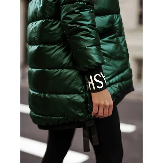 Žalia blizgi striukė Agor JS/5M3188/238Z