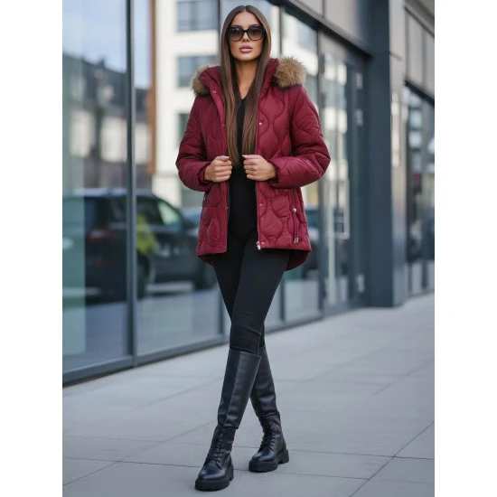 Moteriška bordo spalvos striukė Mona