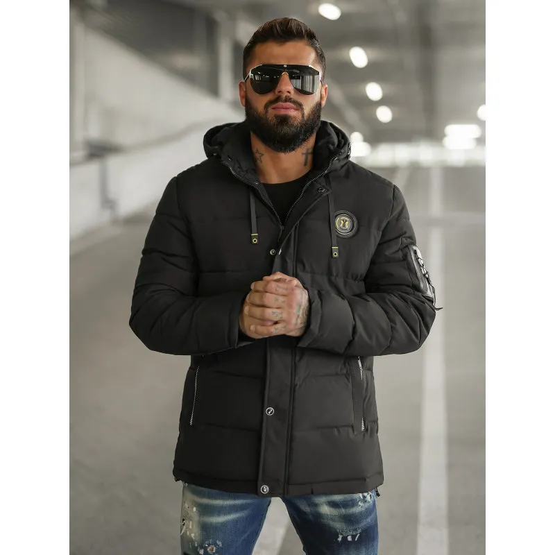 Vyriška juoda žieminė striukė Lorenco JS/57M7503/392