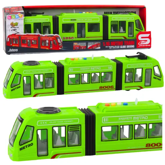 Žalias miesto metro su šviesos ir garso efektais Autobusai