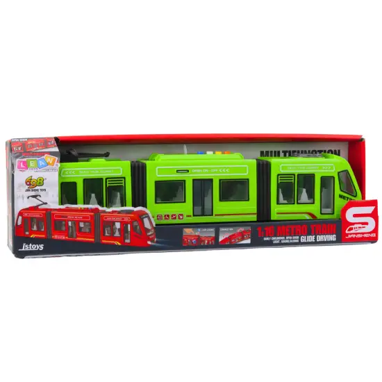 Žalias miesto metro su šviesos ir garso efektais Autobusai