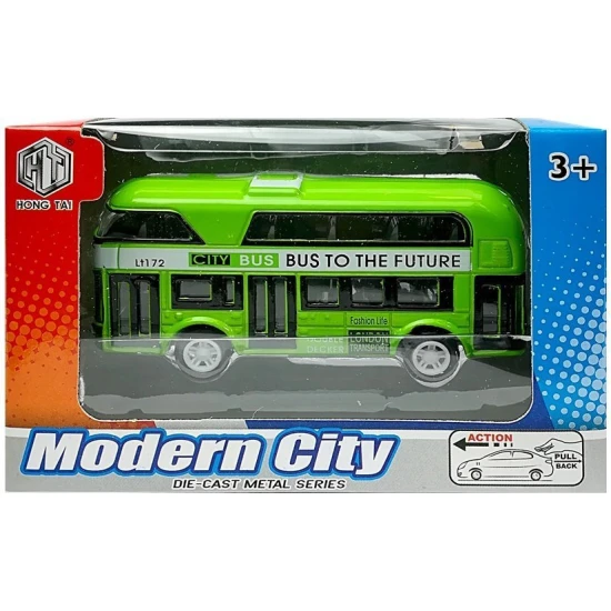 Dviaukštis miesto autobusas su įtempimo pavara Autobusai