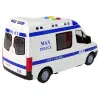Baltas policijos automobilis su garso ir šviesių efektu Tarnybiniai automobiliai