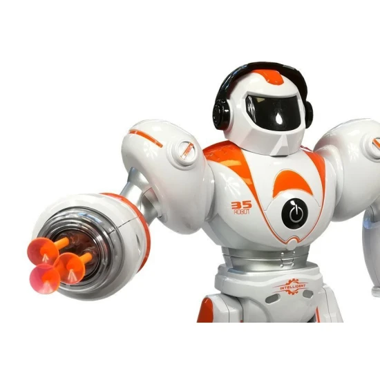 Nuotoliniu būdu valdomas R/C robotas šaudo raketas Radijo bangomis valdomi žaislai