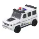 Baltas policijos automobilis su šviesos ir garso efektu Tarnybiniai automobiliai