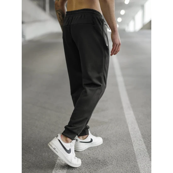 Vyriškos juodos kelnės Run Laisvalaikio kelnės