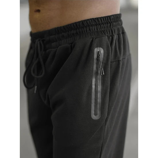 Vyriškos juodos kelnės Run Laisvalaikio kelnės