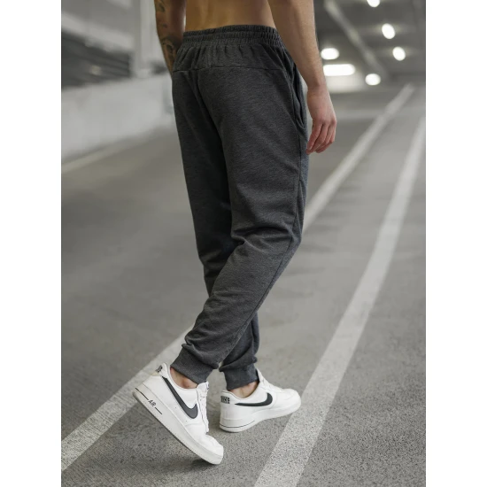 Vyriškos tamsiai pilkos kelnės Run Laisvalaikio kelnės