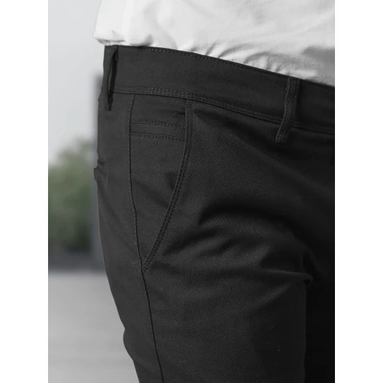 Vyriškos juodos chino kelnės Reno