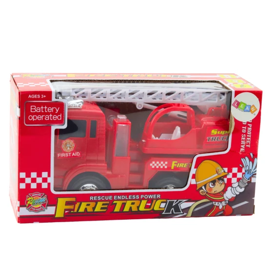 Gaisrinės mašina su judančiomis kopėčiiomis,šviesos ir garsao efektais Tarnybiniai automobiliai