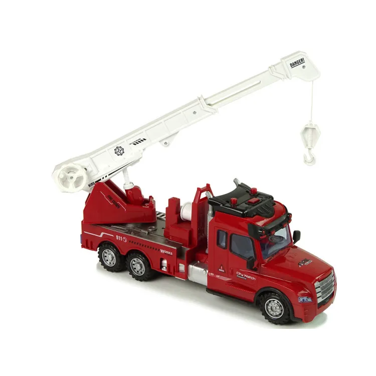 Remote Control Fire Truck Remote Control 2.4G Lights Sounds Red Radio-controlled toys