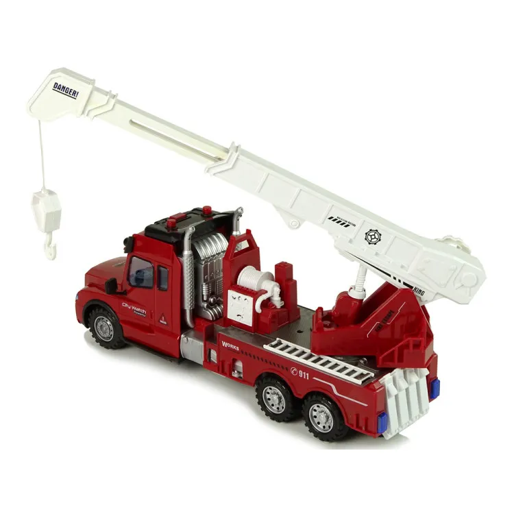 Remote Control Fire Truck Remote Control 2.4G Lights Sounds Red Radio-controlled toys