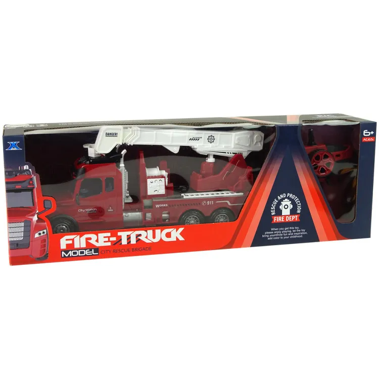Remote Control Fire Truck Remote Control 2.4G Lights Sounds Red Radio-controlled toys