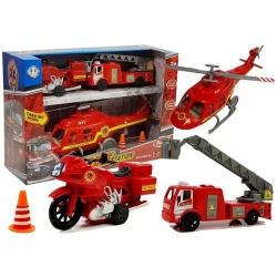 Priešgaisrinės tarnybos komplektas su šviesos ir garso efektais