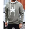 Men's gray hoodie Star. Hooded jumpers