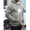 Men's gray hoodie Star. Hooded jumpers