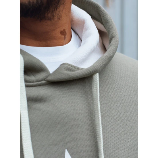 Vyriškas pilkas džemperis su gobtuvu Star Džemperiai su gobtuvu