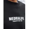 Męski czarny sweter Medrialife Swetry bez kaptura