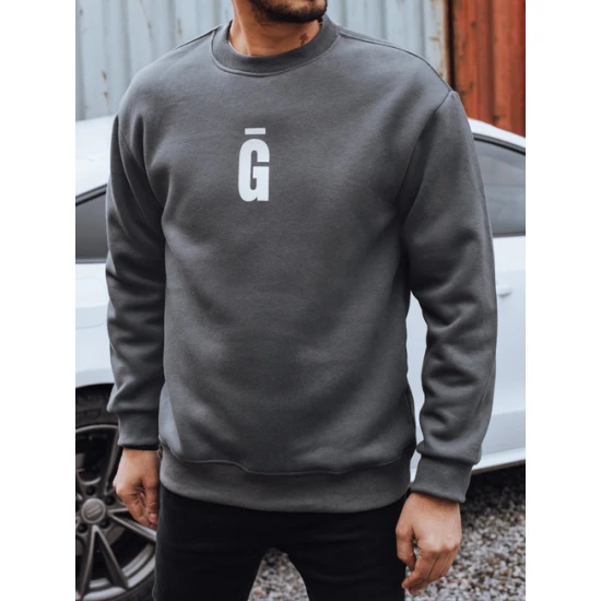 Vyriškas tamsiai pilkas džemperis Gala Džemperiai su užrašais
