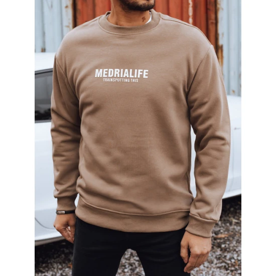 Vyriškas rudas džemperis Medrialife Džemperiai be gobtuvo