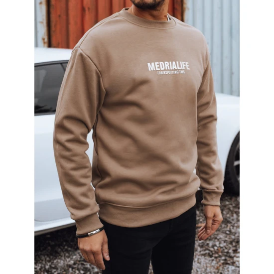 Vyriškas rudas džemperis Medrialife Džemperiai be gobtuvo