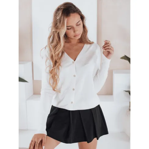 Women's white knitted cardigan Glow Women's sweaters