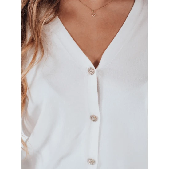 Moteriškas baltas megztinis Glow Moteriški megztiniai