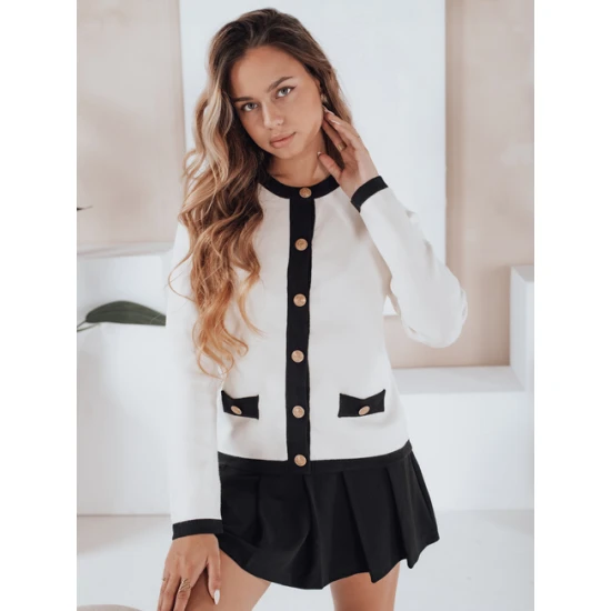 Moteriškas baltas megztinis Merlin Moteriški megztiniai