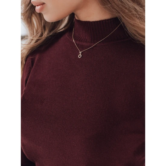 Moteriškas bordo megztinis Lena Moteriški megztiniai