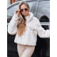 Moteriškas baltas trumpas kailinis paltas Ariel Moteriškos striukės