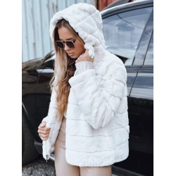 Moteriškas rusvas kailinis švarkas Santa