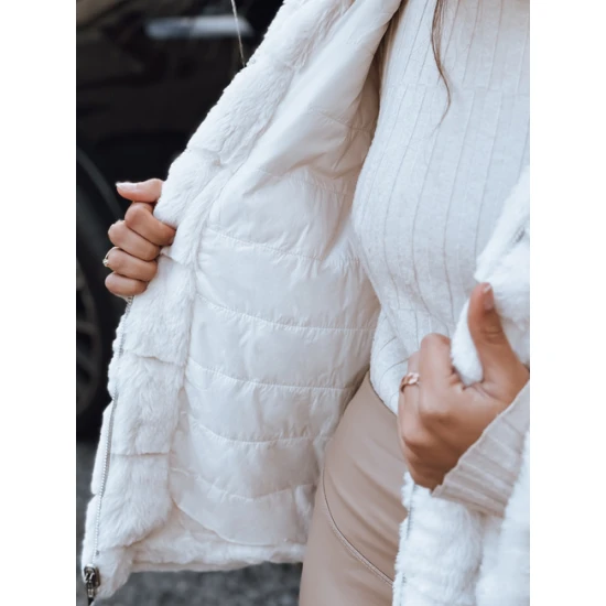 Moteriškas rusvas kailinis švarkas Santa