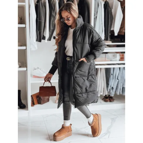 Moteriška oversize juoda striukė Gala Moteriškos striukės