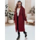 Moteriškas bordo dygsniuotas paltas Dify Moteriškos striukės