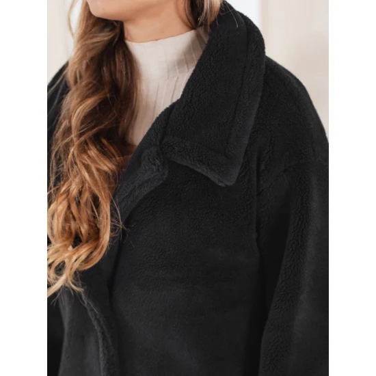 Moteriškas ilgas juodas žieminis paltas Fabio Moteriškos striukės