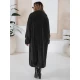 Moteriškas ilgas juodas žieminis paltas Fabio Moteriškos striukės