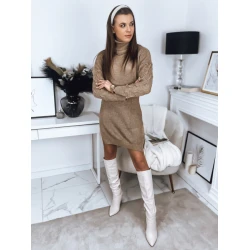 Megzta moteriška ruda suknelė Snor