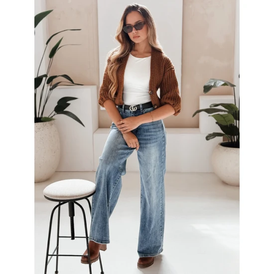 Moteriškas rudas megztinis Lorel Moteriški megztiniai