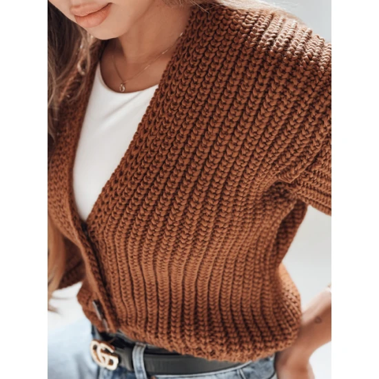 Moteriškas rudas megztinis Lorel Moteriški megztiniai